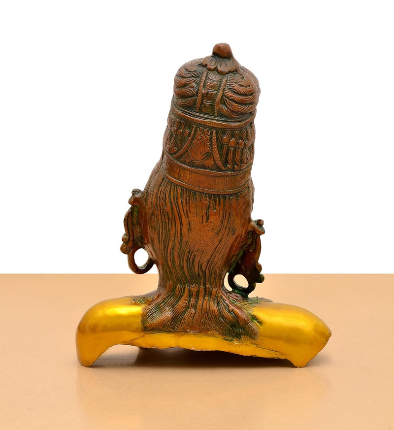 Brass Goddess Parvati Bust Statue (Height 12 Inch)