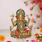 Brass Ganesha Ganpati Statue Idol Murti for Home Decor Mandir Pooja (Height : 9.5 inch)