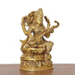 Brass Maa Saraswati Statue Handcrafted Hindu Goddess Saraswati Idol for Home Decor and Pooja (Height 8 Inch)