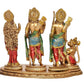 Resin Ram Darbar with Sita Lakshman Hanuman Multi Coloured Finish Statue, for Home Decor Pooja Mandir (Height 8 Inch)