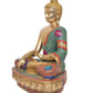 Brass Dhyan Mudra Buddha Statue - Handcrafted Spiritual Decor for Home and Office Decor - Meditating Buddha Idol (Height 22 Inch)