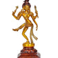 Brass Shiva and Parvati Dancing ArdhanrishvaraMurti Religious Statue for Home Temple Decor (Height : 12.5 inch)