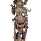 Brass Krishna Statue On Base Playing Flute Idol for Home Decor Temple | Height : 14 inches