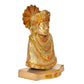 Brass Baba Khatu Shyam ji Idol Statue Showpiece for Home Decor and Pooja Decoration (Height: 8 Inch)