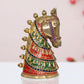 Brass Horse Head Statue with Stone Work for Home Decor and Office Decor (Height: 23 Inch)