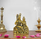 Bronze Shiva and Parvati Maa idol Golden (Height 3.5 Inch)