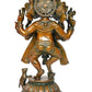 Brass Dancing Panchmukhi Ganesha Statue Home Temple Office Figurine Showpiece Multicolour (Height 15 Inch)