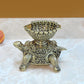 Bronze Tortoise with Oil Lamp Diya Statue Pooja Mandir Home Decor Decorative & Gift Item (Height: 2.5 Inch)