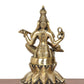 Brass Maa Saraswati Statue Handcrafted Hindu Goddess Saraswati Idol for Home Decor and Pooja Statue (Height 10 Inch)