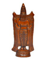 Tirupati Bala Ji idol statue back view, arched frame and textured robe detailing
