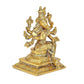 Brass Goddess Varahi Idol Figurine Eight Armed Sculpture Showpiece Home Temple Office Gift Item Golden Height 4.2 Inches