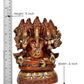 Brass Panchmukhi Ganesha Ganesh Idol Staue Murti for Home Decor Ofice,Temple, Mandir Pooja (Height : 8 Inch)