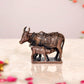 Copper Cow with Calf Pooja Mandir Home Decor (Height 2 Inch)