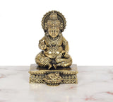 Kuber Bhagwan bronze murti close view, seated posture with decorated base