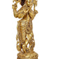 Brass Standing Lord Krishna Statue Playing Flute Sculpture for Home Office Temple Gift Showpiece, (Height 32 Inch)