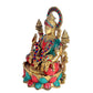 Maha Lakshmi Brass Idol/Dhan Lakshmi Brass Idol/Laxmi MATA Brass Idol for Prosperity Brass Lakshmi Religious Idol Figurine Hindu God Sculpture. Height:14 Inch