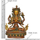 Brass Tara Devi Statue - for Worship, Meditation Spaces, Home Decor Office, or as a Thoughtful Spiritual Gift. (Height 9 Inch)