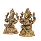 Brass Laxmi Ganesh Statue - Handcrafted Goddess Lakshmi and Lord Ganesha Idol for Home Decor and Pooja - Hindu Deities Figurine (Height 4.5 Inch)