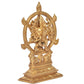 Brass Sudarshana Vishnu Statue with Yoga Narasimha on Reverse for Home Decor Office Mandir Pooja Showpiece (Height 7 Inch)