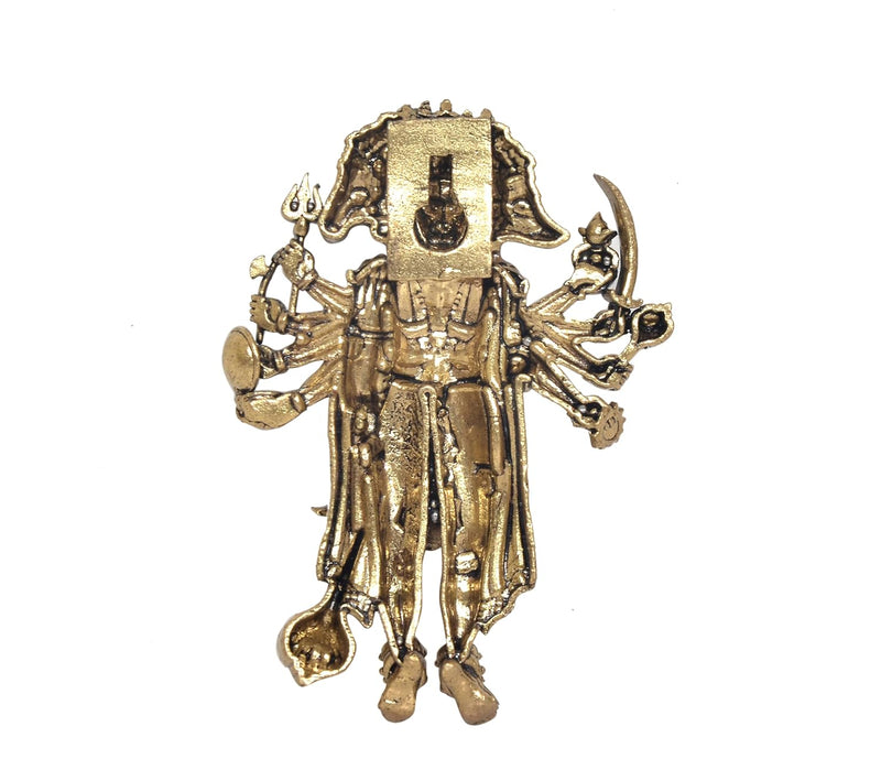 Bronze Standing Panchmukhi Hanuman Wall Hanging Idol Ten Armed (Height :4 Inch)