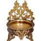 Brass Peacock Design Brass Urli - Handcrafted Traditional Decor Bowl for Weddings, Diwali, and Home Entrance Decor (Height 11.5 Inch)