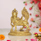 Brass Kamadhenu Cow with Wings | for Pooja Home Decor Mandir | (Height 6.5 Inch)