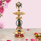 Brass Shankh Chakra Oil Lamps Diya for Home Decor Office Decor Showpiece Idol Figurine Sculpture for Home Decoration (Height 14.5 Inch) (Chakra)