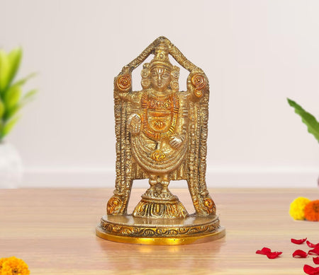 Brass Lord Tirupati Bala Ji Idol (Height :4 inch) (Color 2)