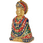 Brass Baba Khatu Shyam ji Idol Statue Showpiece for Home Decor and Pooja Decoration (Height: 11.5 Inch)