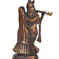 Brass Radha Krishna Idol Statue for Home Decor and Pooja Mandir Temple Office Decor (Height 8 Inch)