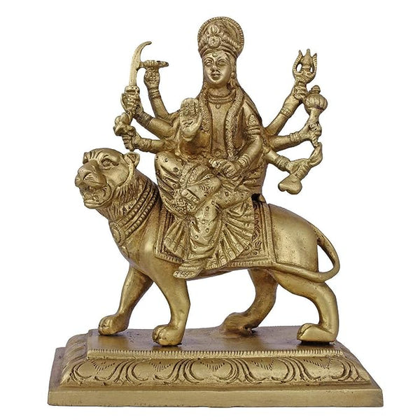 Statue and Sculpture Sitting on Lion Height 5.7 Inches