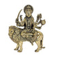 Fine Brass Durga Maa with Lion Idol Hindu Goddess Sherawali MATA Murti MATA Rani Statue Figurine Home Temple (Height: 5 Inch)