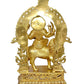 Brass Durga Statue Idol On Base with Frame for Temple Home Decor | Height : 27 Inches