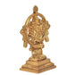 Brass Sudarshana Vishnu Statue with Yoga Narasimha on Reverse for Home Decor Office Mandir Pooja Showpiece (Height 5 Inch)