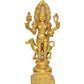 Brass Lord Shree Kal Bhairav Idol Pooja Shri Kaal Batuk Bhairava Puja Home Decor Bhirav Statue (Height 11.5 Inch)