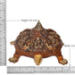 Brass Ashtalakshmi Shree Yantra on Tortoise Figurine Kachua Unique Home Decor Vastu Accent (Height: 6.5 inch)