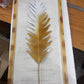 Metal Leaf in Wooden Frame Showpiece for Home Decor Height 1.5 Inch