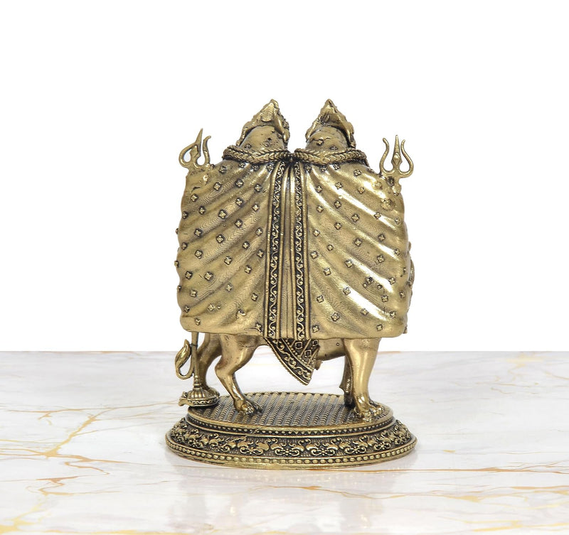 Bronze Kaila Devi Chamunda on Lion Murti (Height 4.5 Inch)