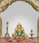 Brass Kubera God of Wealth Kuber Kuberan Protector of The World Antique Statue Murti Statue (Height: 5 Inch)