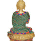 Brass Buddha Statue - Handcrafted Spiritual Decor for Home and Office - Meditating Buddha Idol (Height 10 Inch)