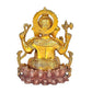 Brass Lord Ganesh Murti Ganpati Idol Vinayak Religious Statue Height 9.8 Inch