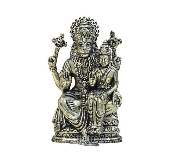 Superfine Brass Lakshmi Narasimha Statue for Home Temple Office Mandir, Pooja Showpiece (Height: 4 Inch) Entryway Setting