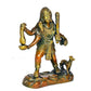 Brass Idol Bhairav Murti Maha Kala Bhairava with Dog Figurine Sculpture Bhairo Baba Avatar of Lord Shiva Showpiece Temple Home Multicolour Height 7 Inches