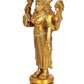 Shri MATA Lakshmi Idol in Standing Position Maha Lakshmi Brass Idol Laxmi MATA Brass Idol for Prosperity Golden Height 9 Inches