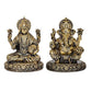 Brass Sitting Lakshmi Ganesh Idol Statue Murti for Diwali Pooja, Height : 3 inch