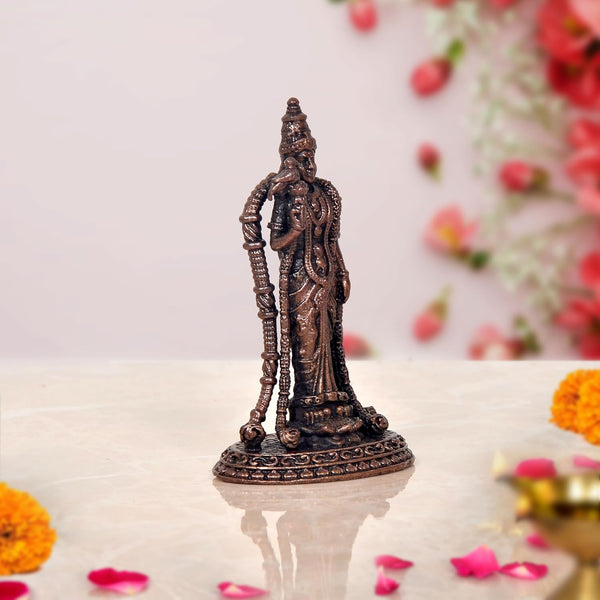 Copper Madurai Meenakshi Idols (Height: 3 Inch) Study Setting