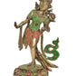 Brass Standing Tara Devi Statue -Meditation Spaces, for Home Decor and Office, or Thoughtful Spiritual Gift. (Height 15 Inch)