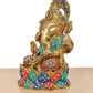 Brass Lord Ganesha Idol (Height 13 Inch)