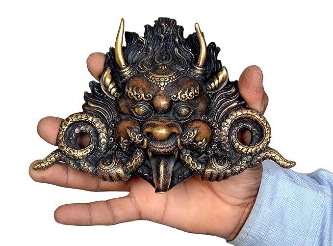 Brass Cheepu Mask For Home Decor | Wall Hanging | Height : 5 Inches