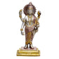 Dhanvantari The Physician of The Gods Holding The Vase of Immortality and Herbs Brass Statue Height 8 Inches